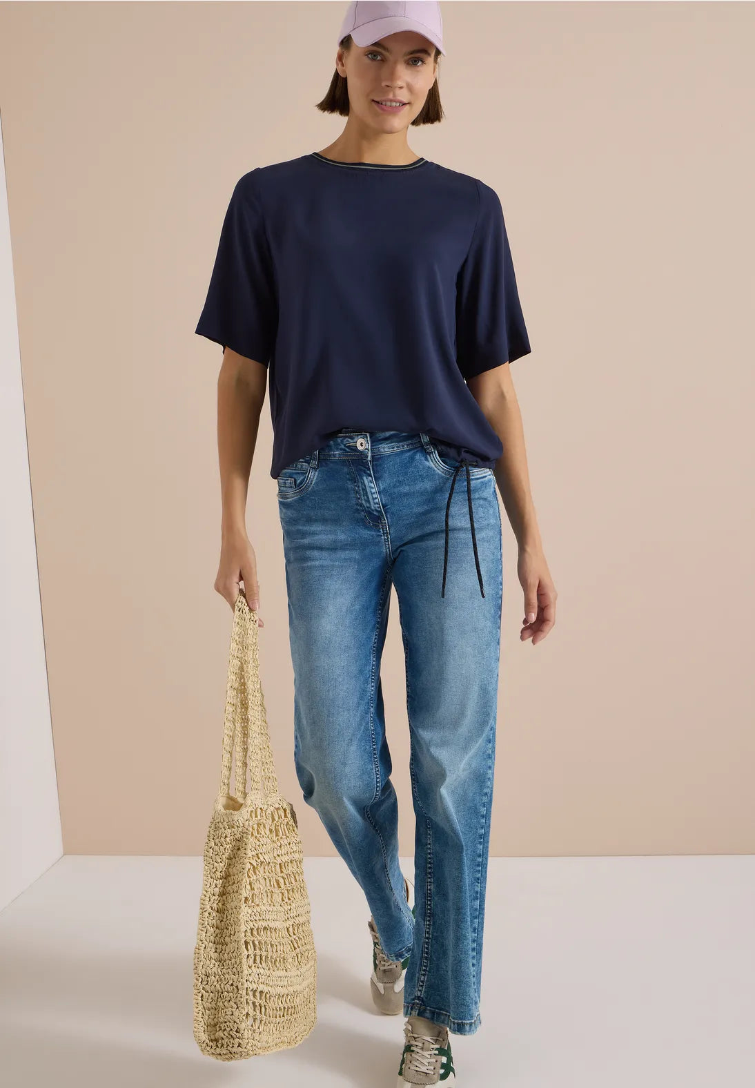 BLUSA CUELLO REDONDO DE VISCOSA CECIL