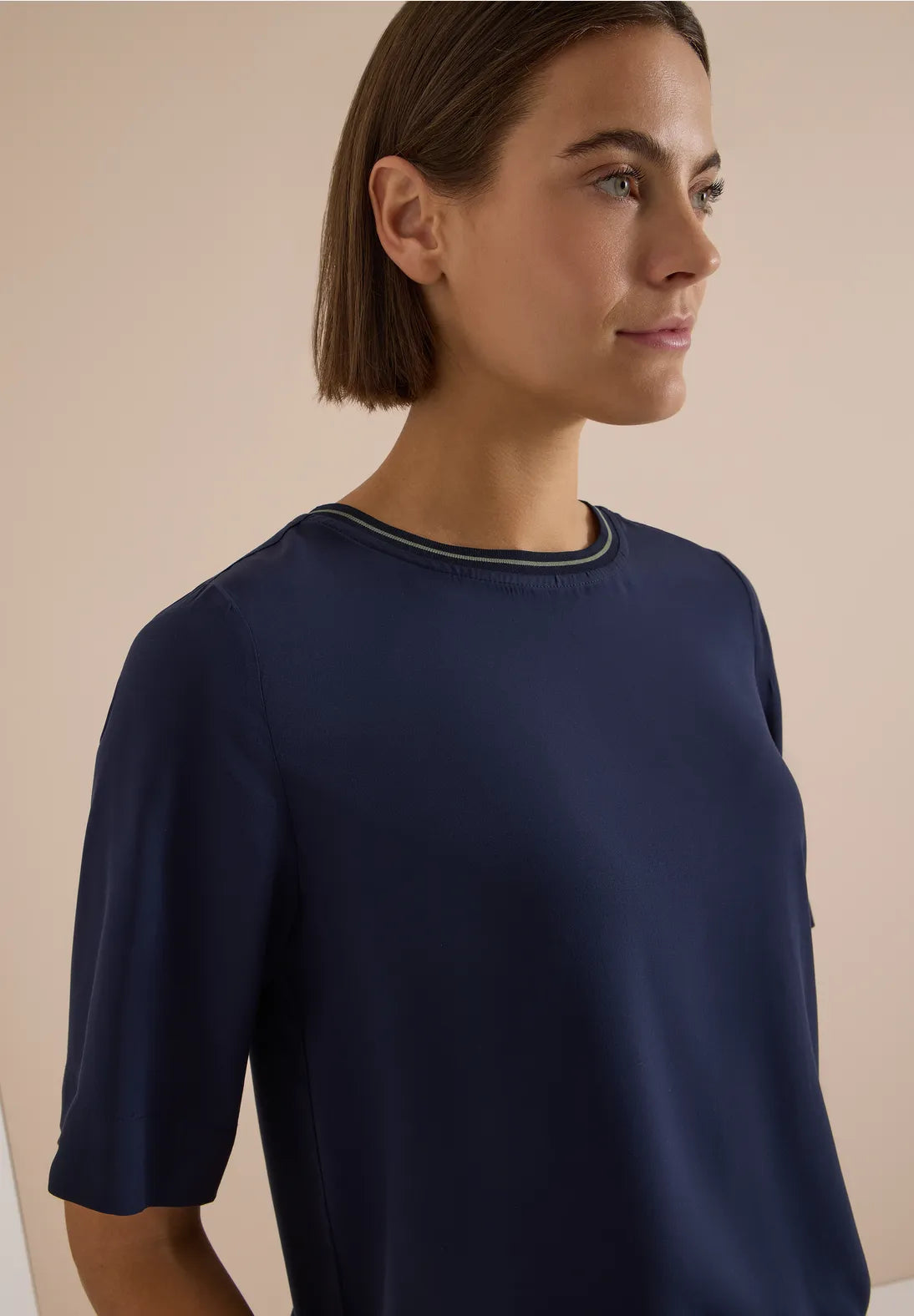 BLUSA CUELLO REDONDO DE VISCOSA CECIL