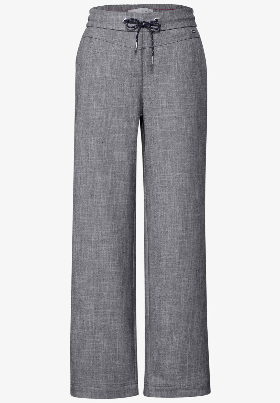 PANTALONES CON ASPECTO LONA DE PIERNA ANCHA