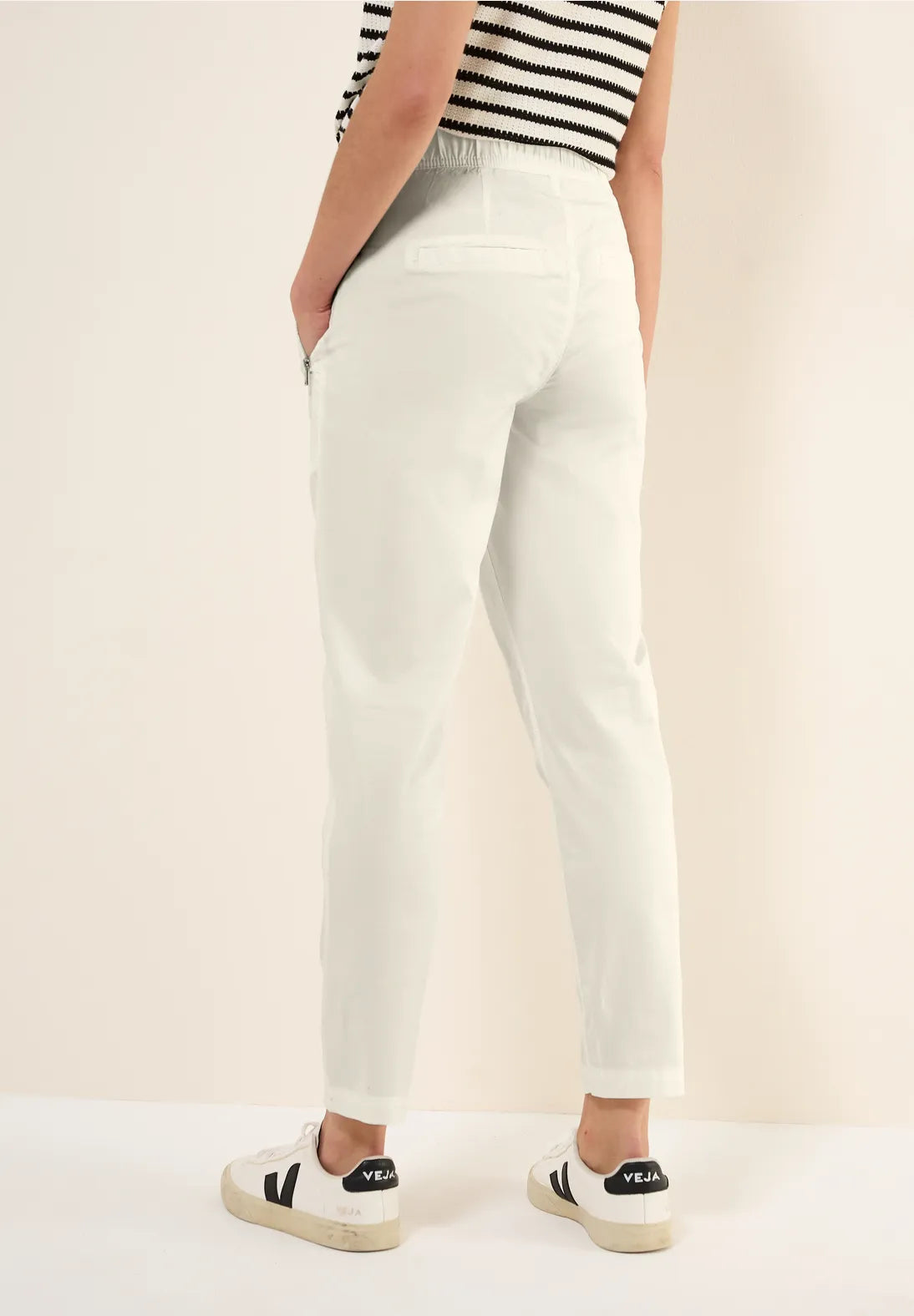 CECIL PANTALON HOLGADO CINTURA MEDIA BLANCO