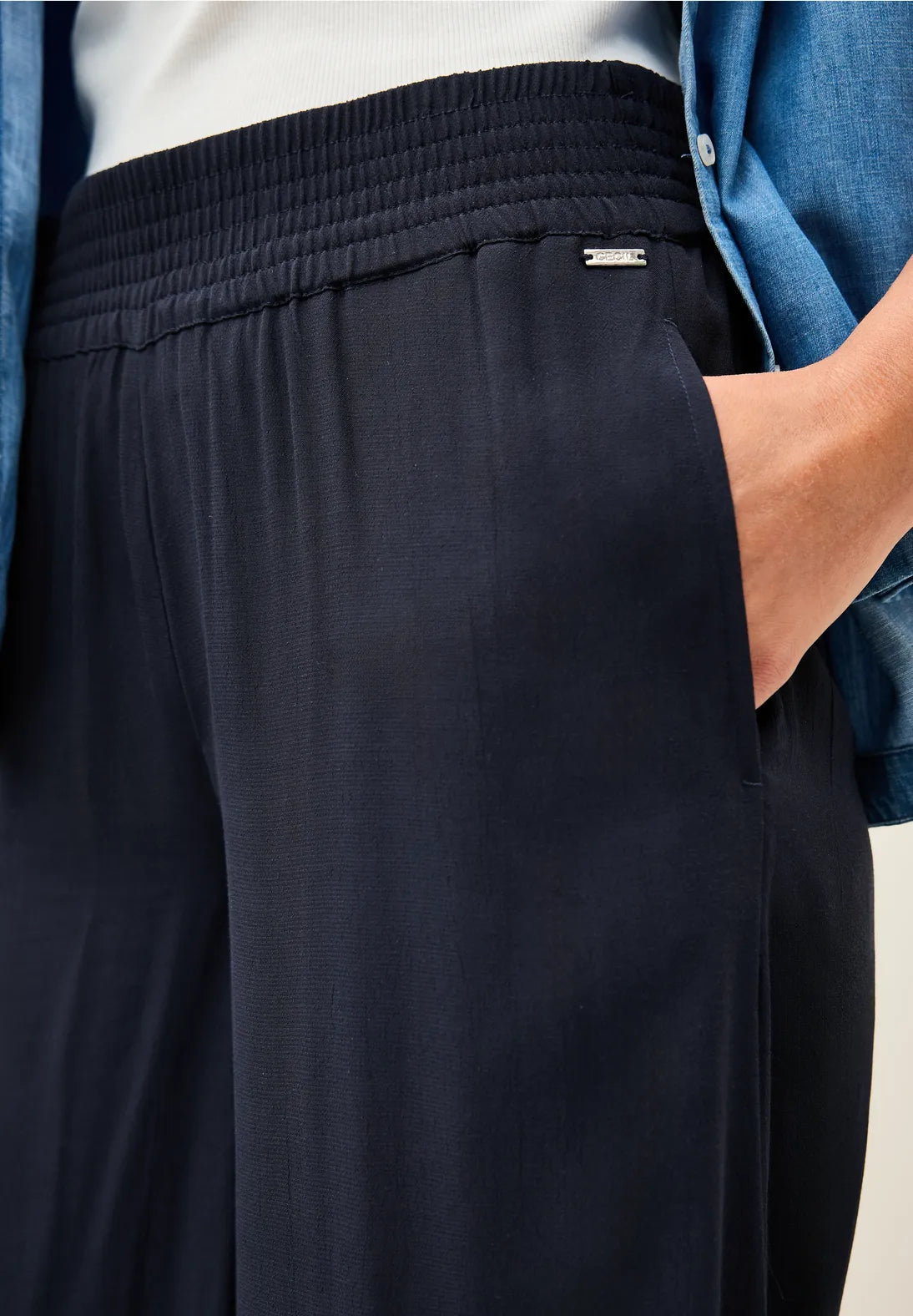 CECIL PANTALON PIERNA ANCHA CINTURA ELASTICA