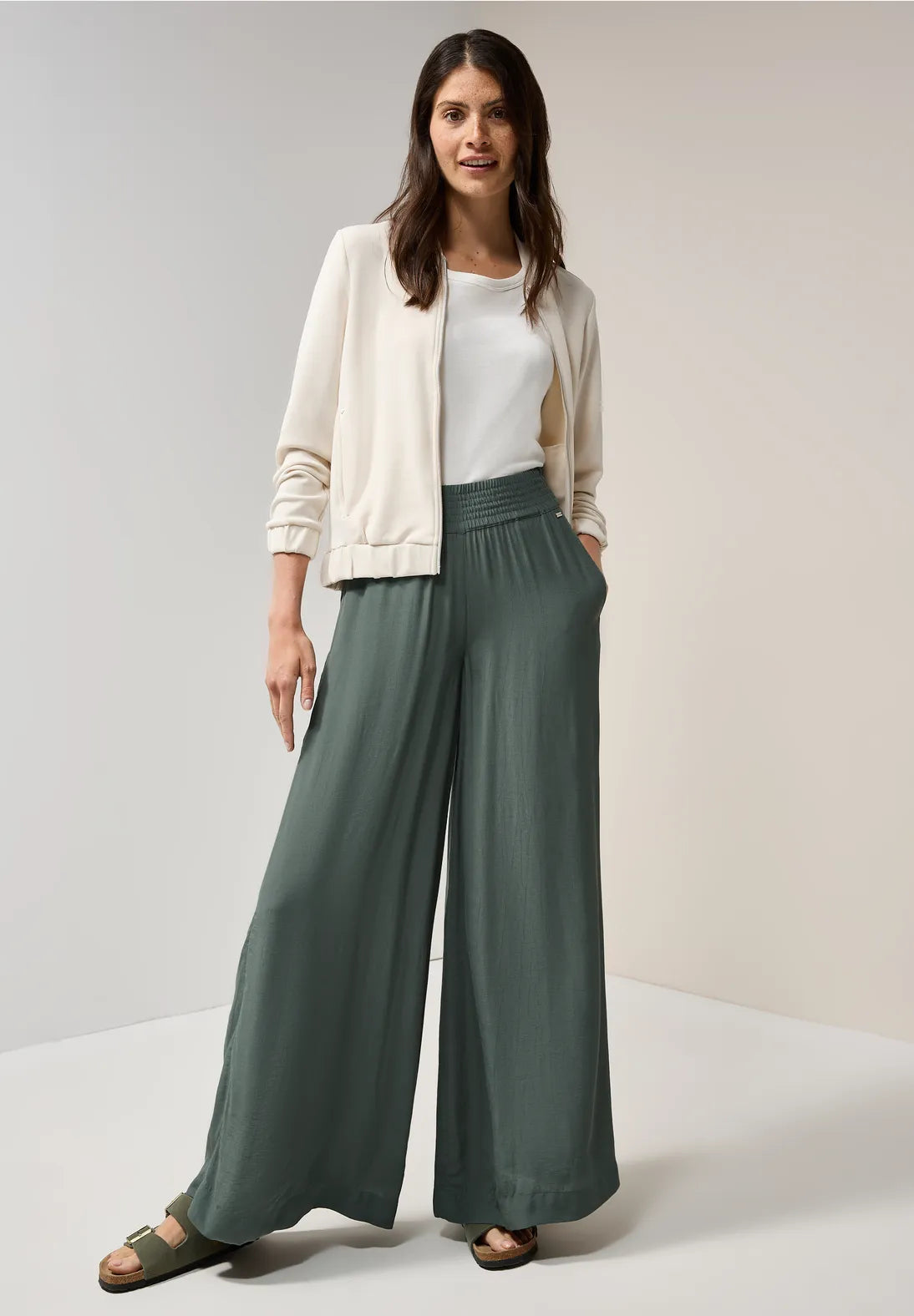 CECIL PANTALON PIERNA ANCHA CINTURA ELASTICA