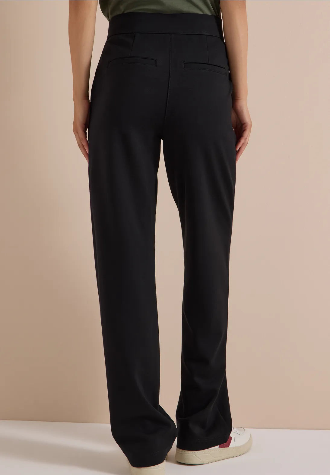 PANTALONES DE PUNTO CINTURA ELASTICA DE VISCOSA CECIL