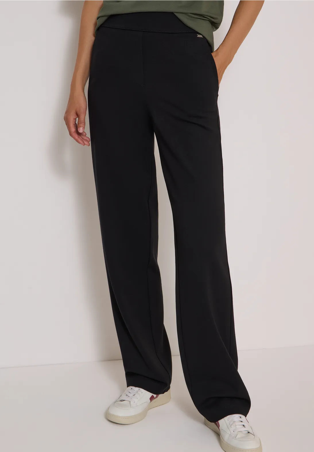 PANTALONES DE PUNTO CINTURA ELASTICA DE VISCOSA CECIL