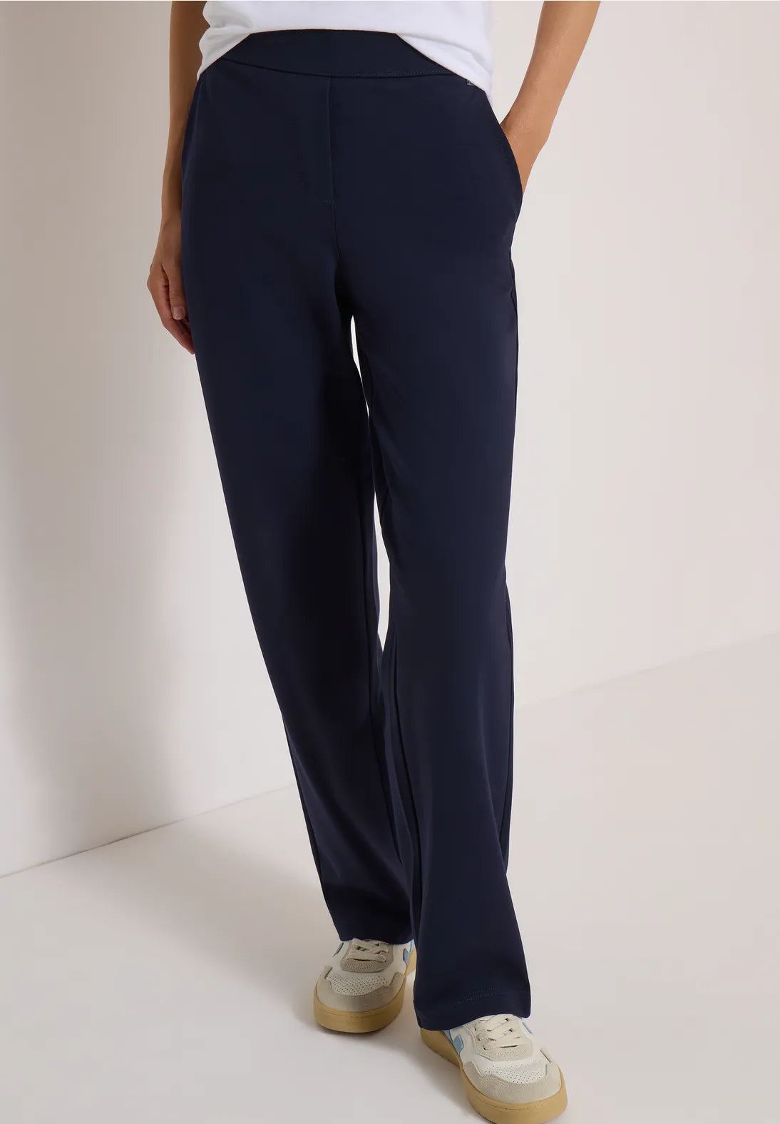 PANTALONES DE PUNTO CINTURA ELASTICA DE VISCOSA CECIL