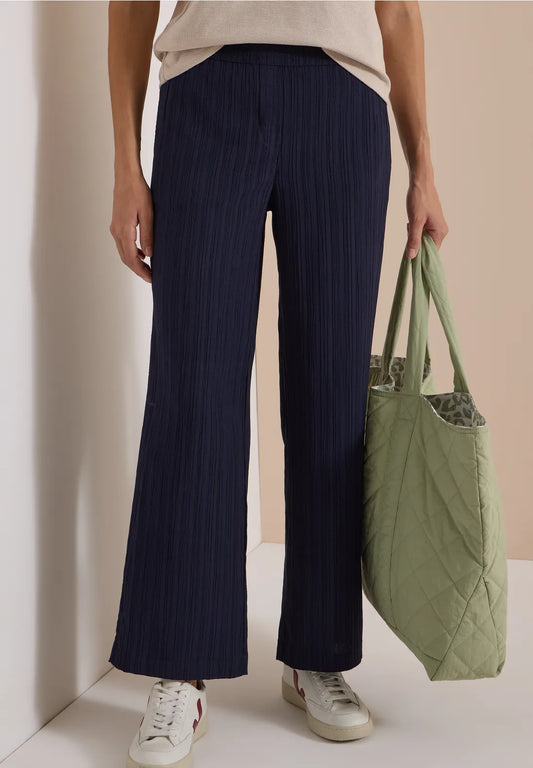 PANTALONES TEXTURIZADOS DE VISCOSA ELASTICOS CECIL