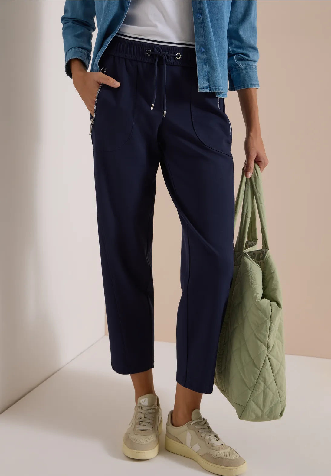 PANTALONES DE PUNTO ELASTICOS ESTILO DEPORTIVO CECIL