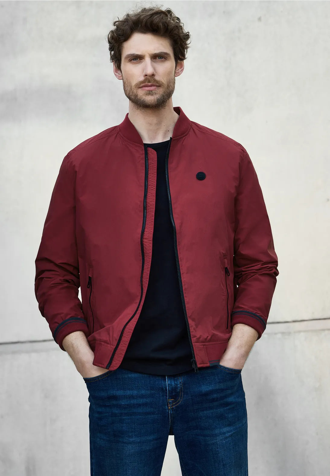 STREET ONE MEN CHAQUETA BOMBER GRANATE DEPORTIVA