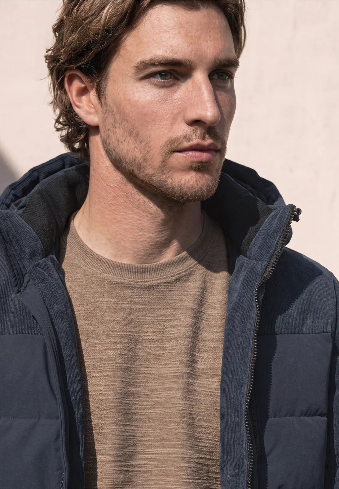 CHAQUETA ACOLCHADA CON DETALLES DE PANA STREET ONE MEN