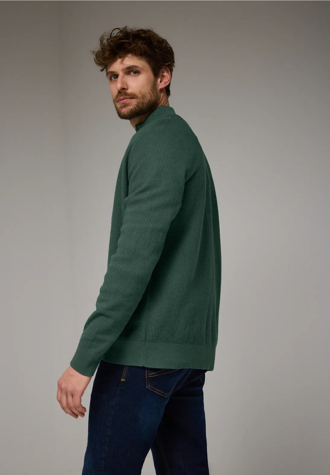 STREET ONE MEN CHAQUETA DE PUNTO VERDE