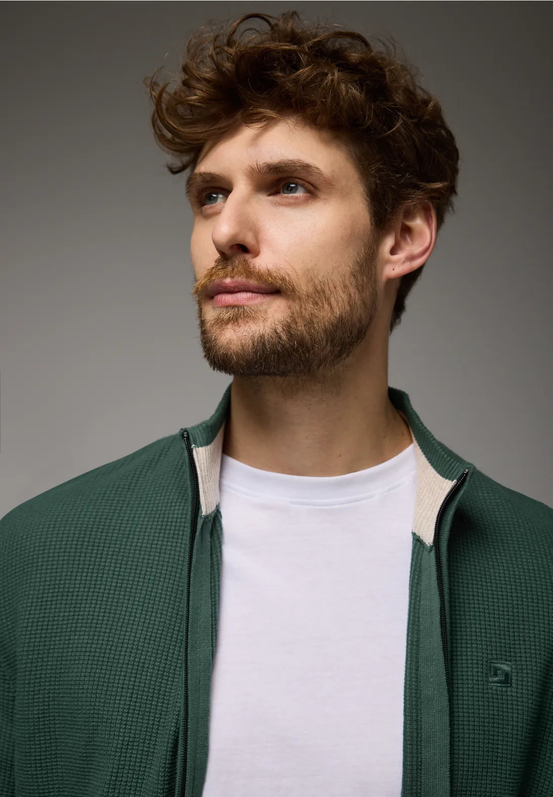 STREET ONE MEN CHAQUETA DE PUNTO VERDE