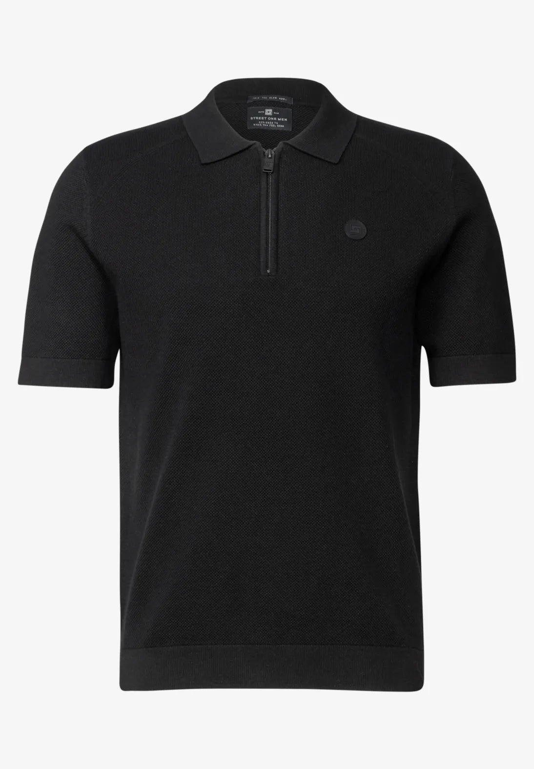 STREET ONE MEN POLO NEGRO CREMALLERA