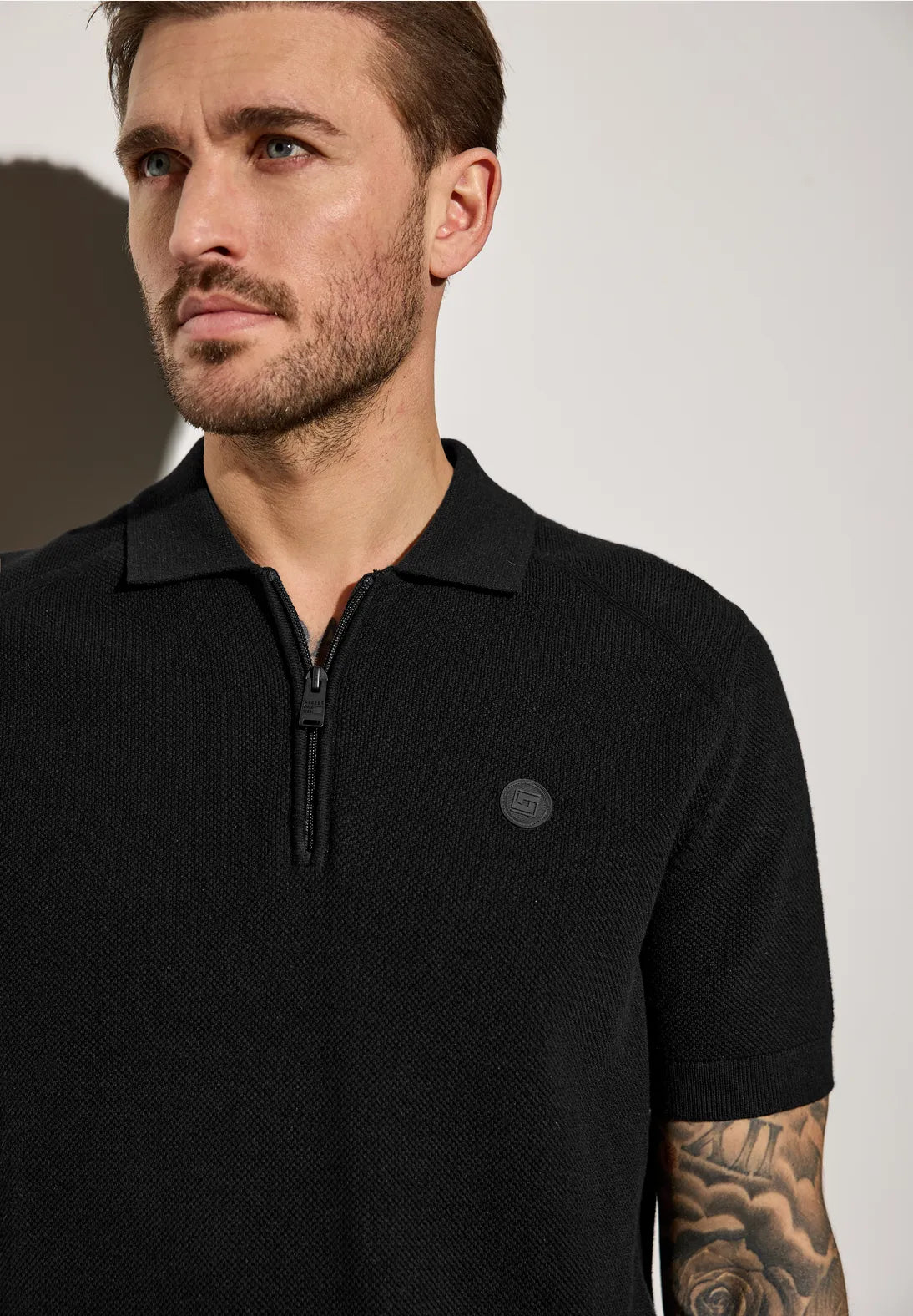 STREET ONE MEN POLO NEGRO CREMALLERA