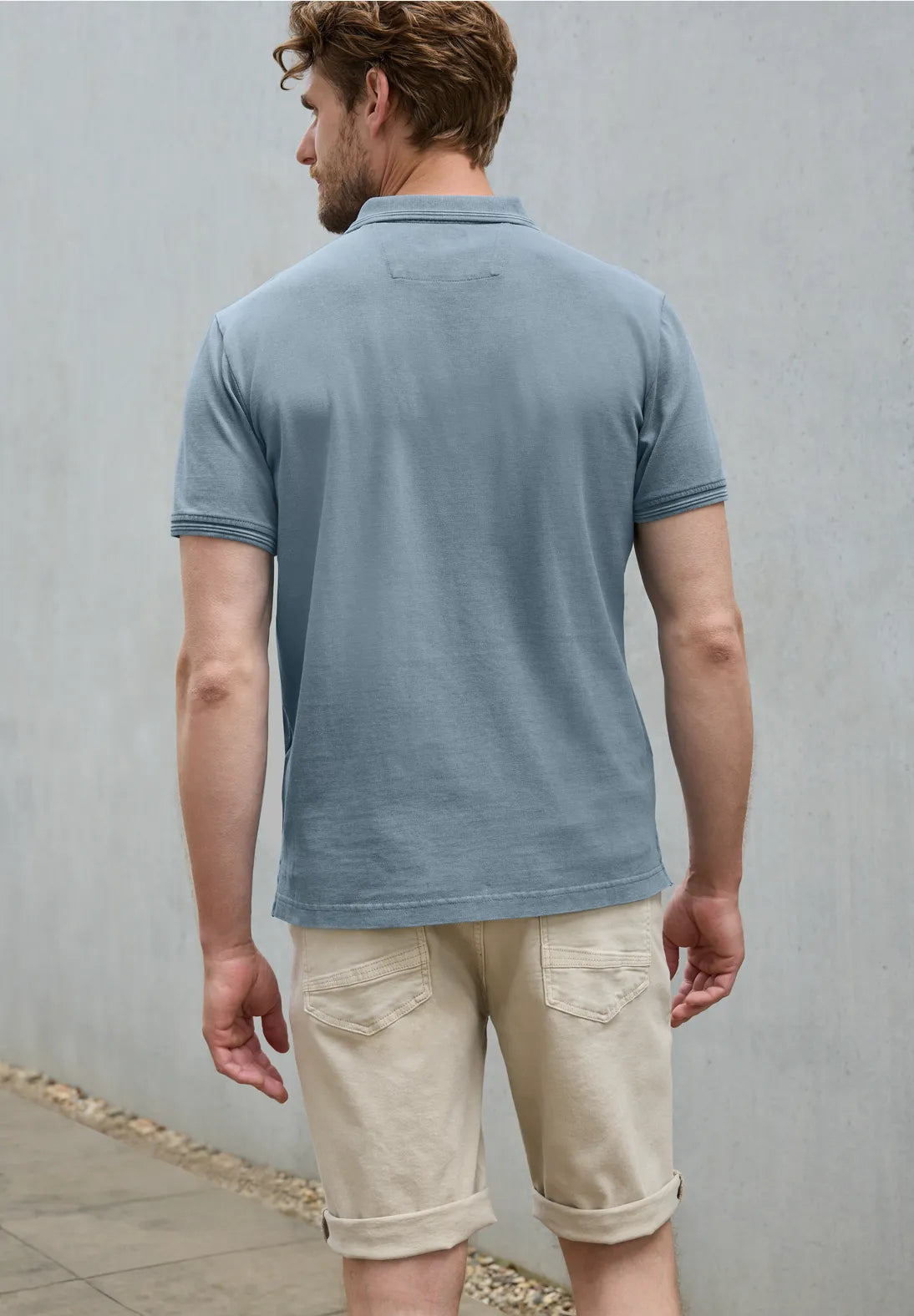 STREET ONE MEN POLO PIQUEE BASICO AZUL