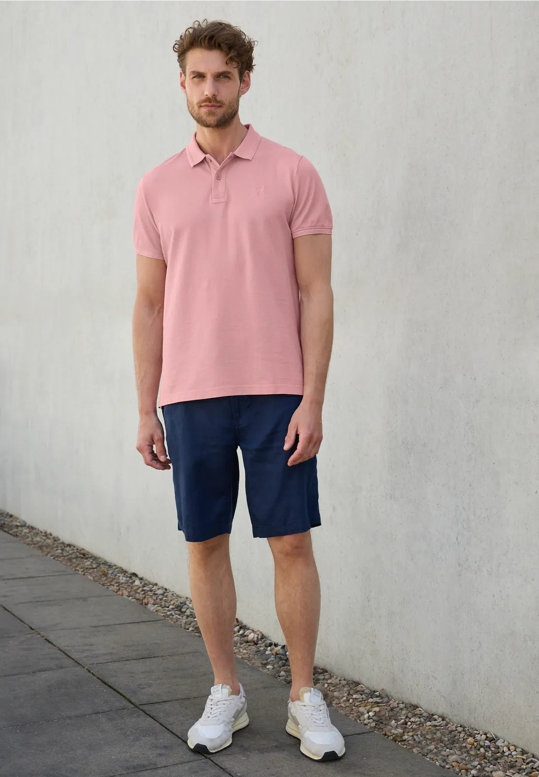 STREET ONE MEN POLO PIQUEE BASICO ROSA