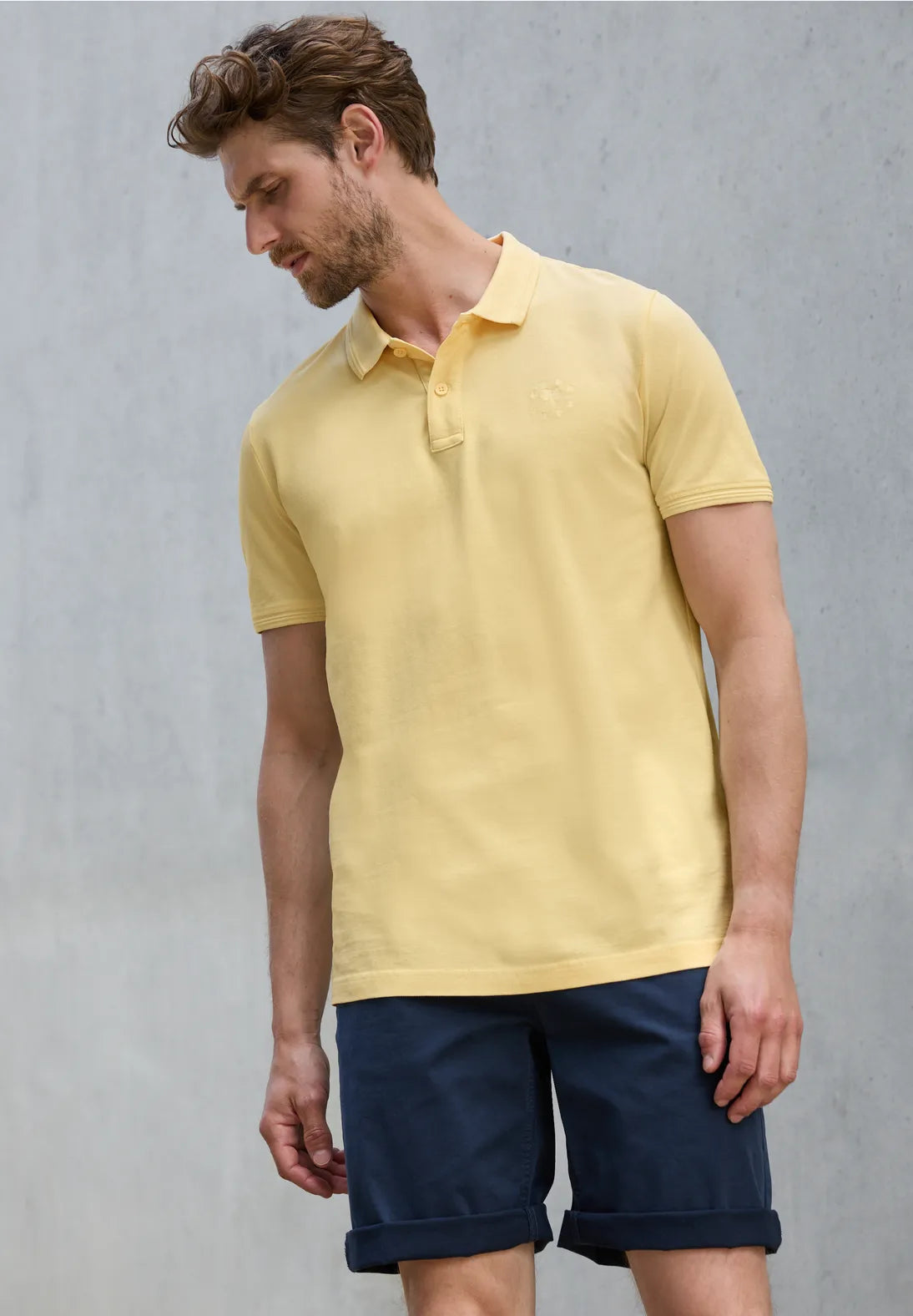 STREET ONE MEN POLO PIQUEE BASICO AMARILLO