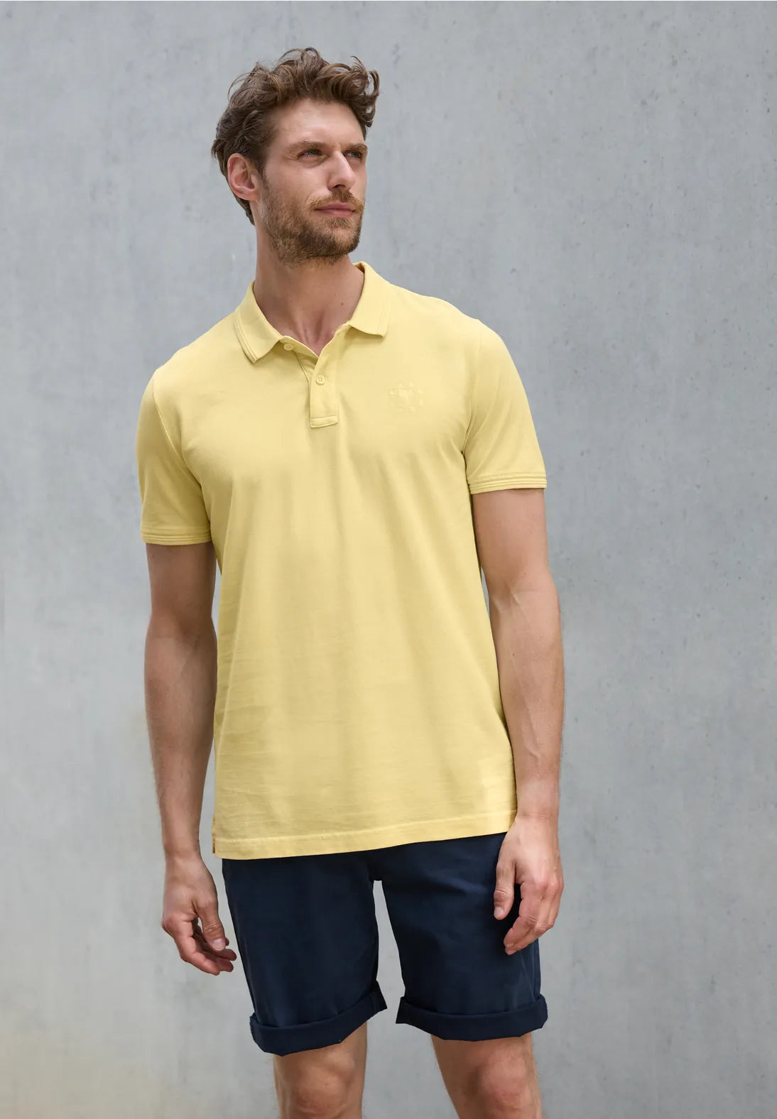 STREET ONE MEN POLO PIQUEE BASICO AMARILLO