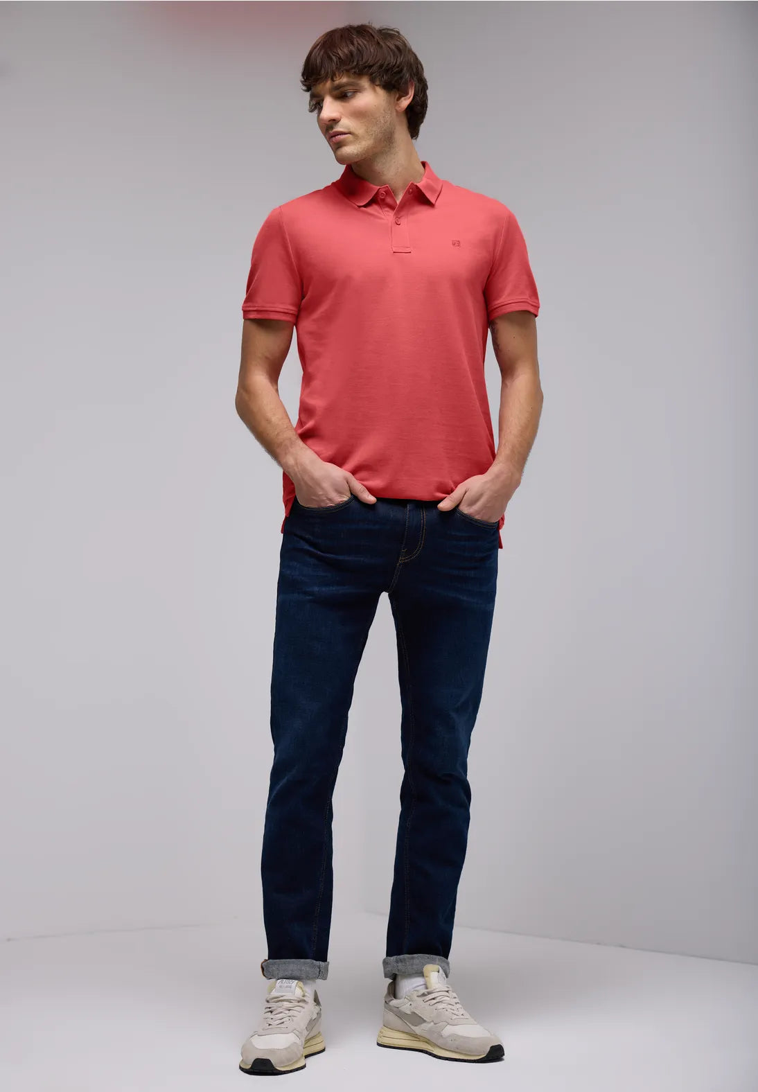 POLO BASICO MANGA CORTA CORAL