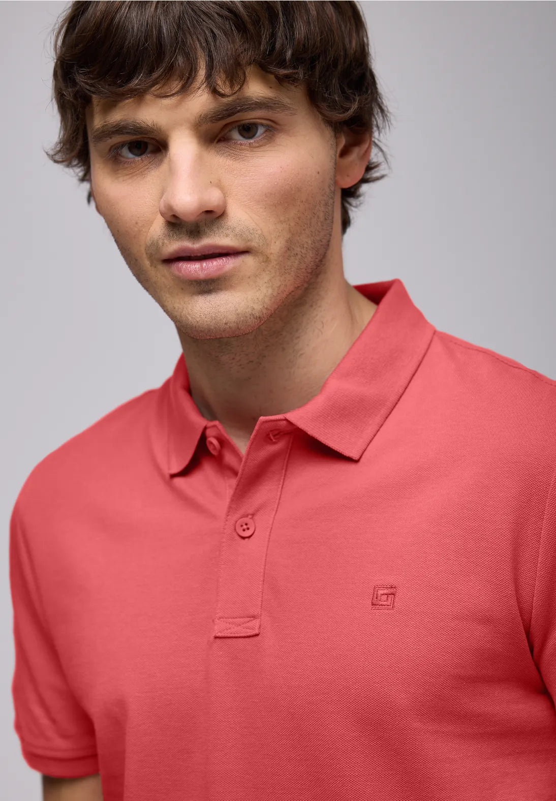 POLO BASICO MANGA CORTA CORAL