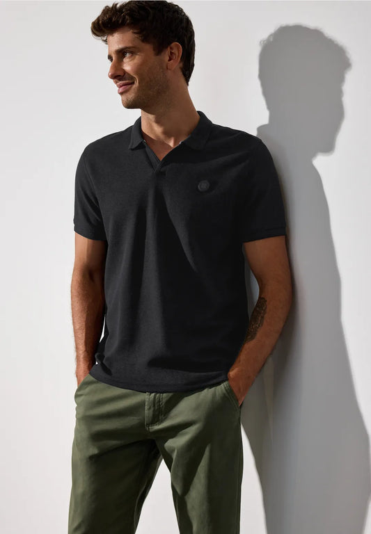 STREET ONE MEN POLO CUELLO PICO NEGRO