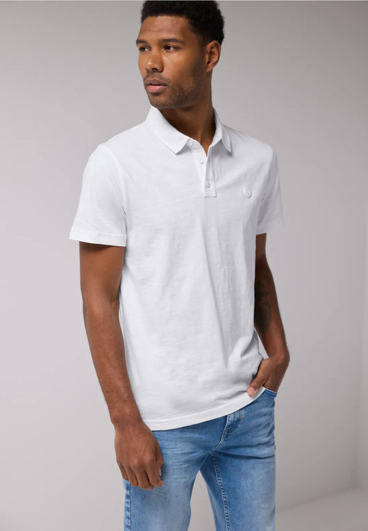 STREET ONE MEN POLO DE ALGODON BLANCO