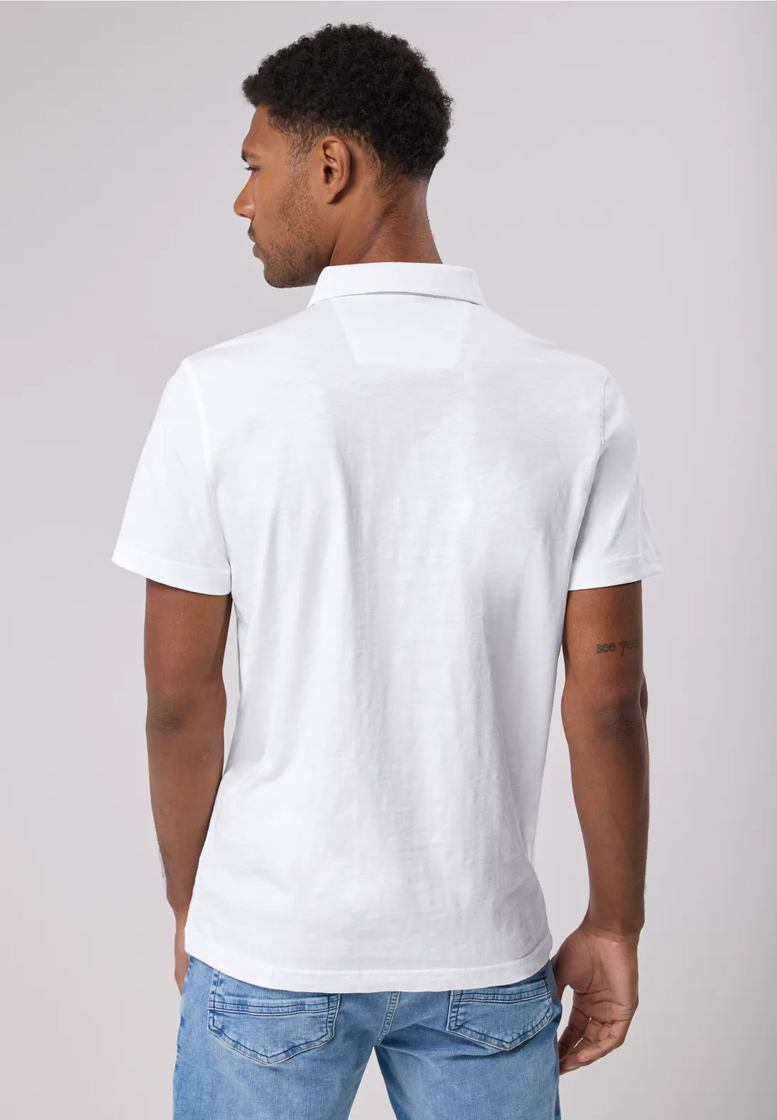 STREET ONE MEN POLO DE ALGODON BLANCO
