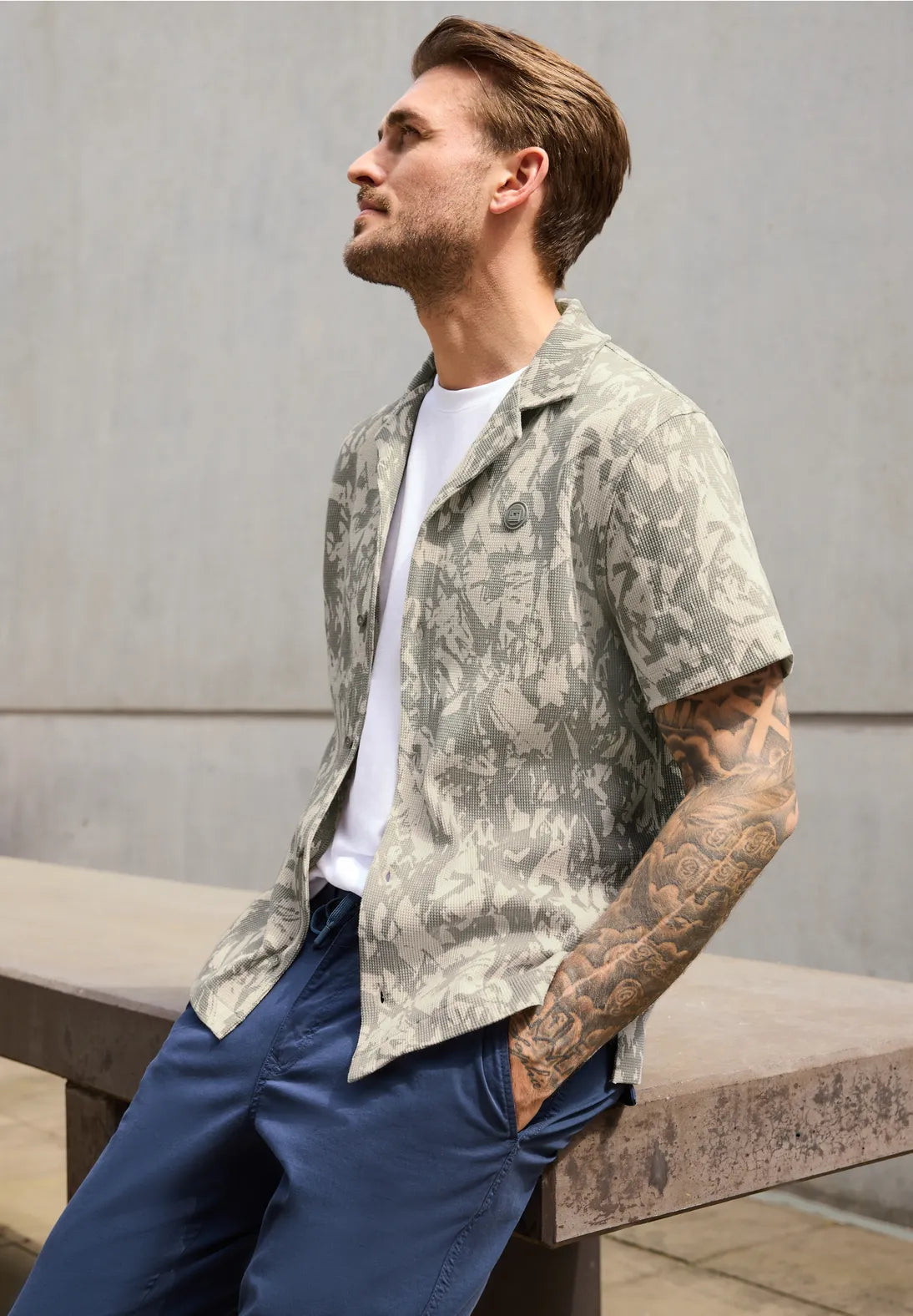 STREET ONE CAMISA ESTAMPADA ELASTICA