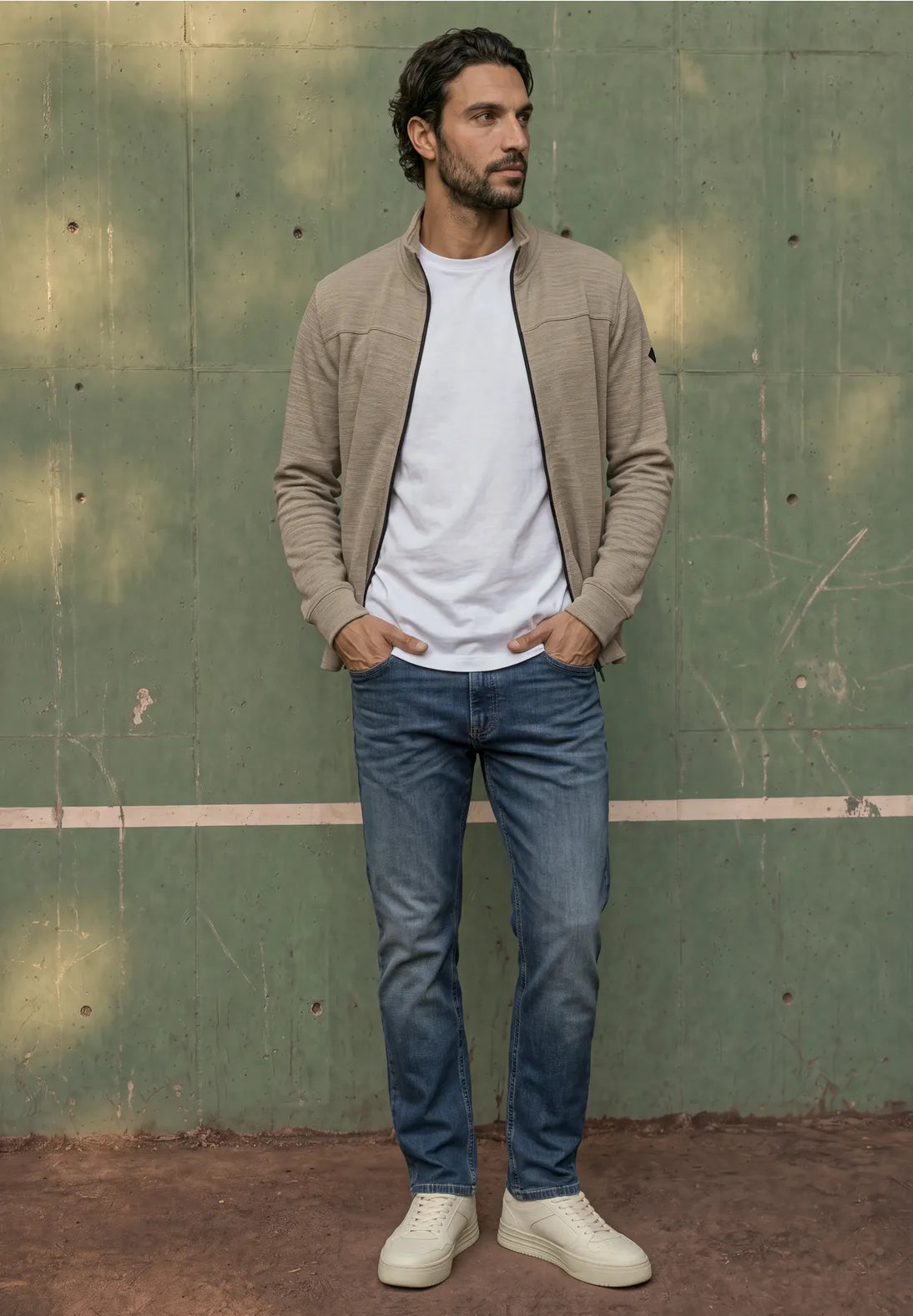 CARDIGAN BEIGE DE ALGODON STREET ONE MEN