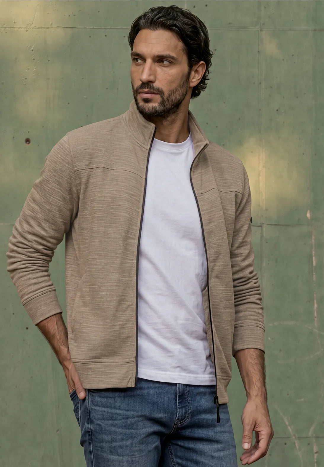 CARDIGAN BEIGE DE ALGODON STREET ONE MEN