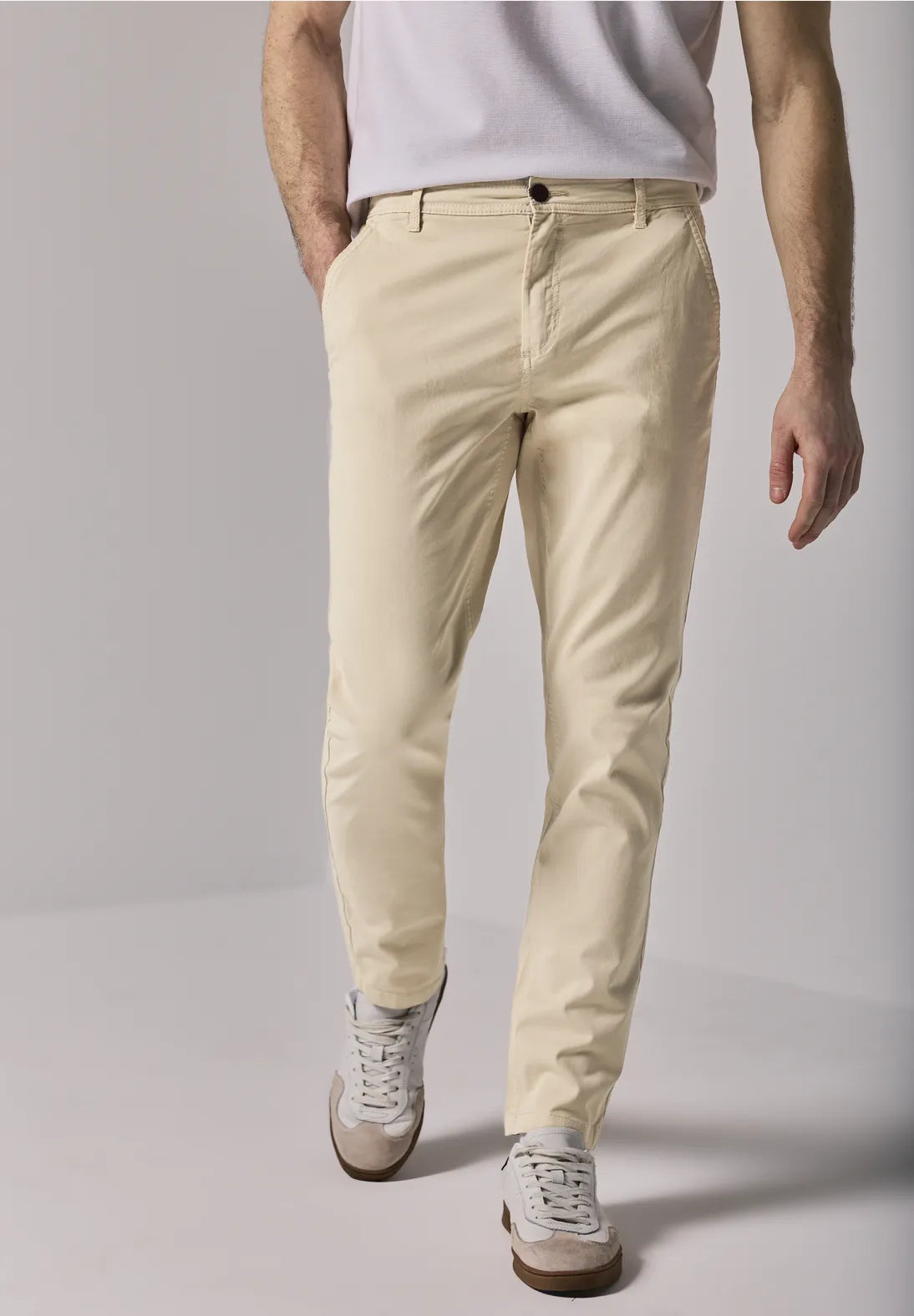 STREET ONE MEN PANTALON CHINO ELASTICO