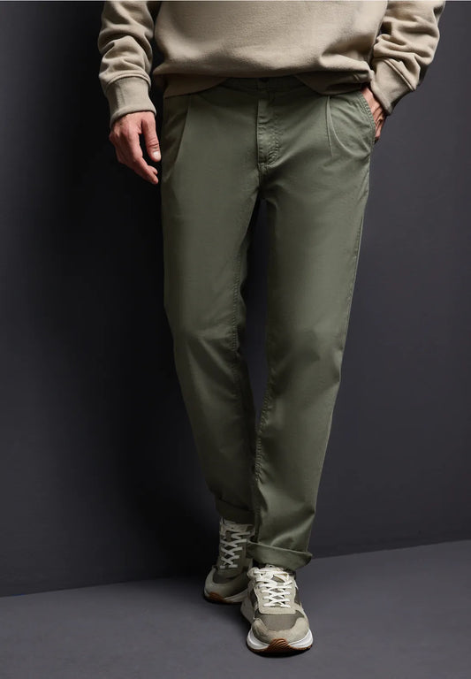PANTALONES CHINOS DE ALGODON VERDE