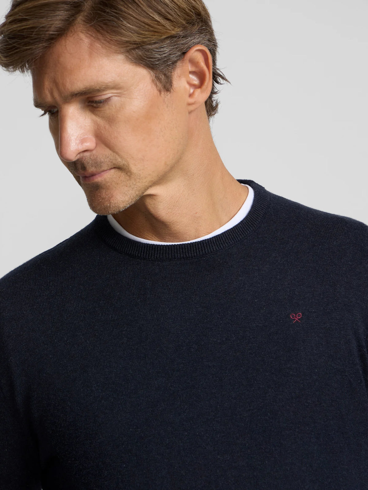 Jersey Silbon azul marino cuello redondo. EspritCalafell