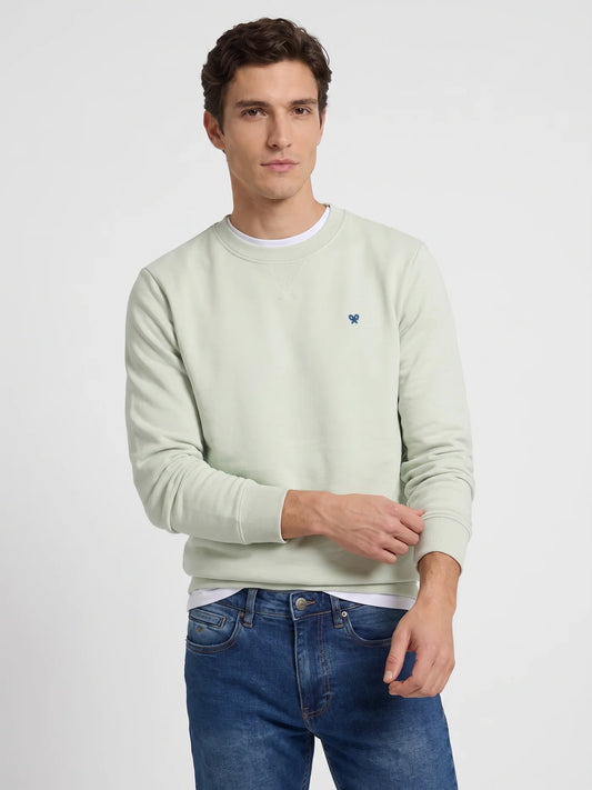 Silbon sudadera minilogo verde claro. EspritCalafell