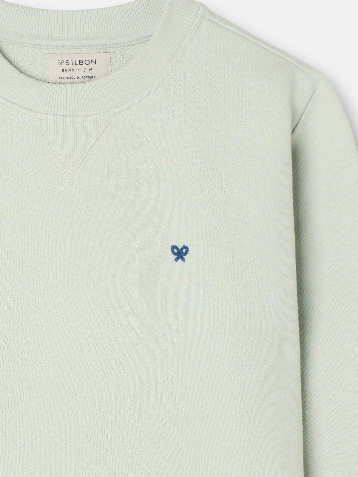 Silbon sudadera minilogo verde claro. EspritCalafell