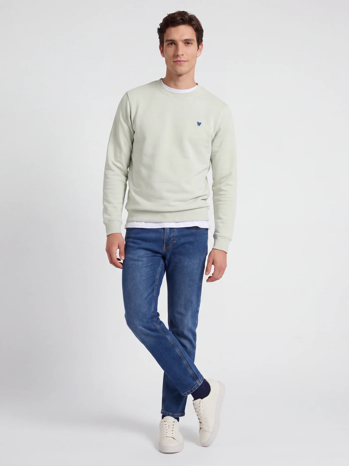 Silbon sudadera minilogo verde claro. EspritCalafell