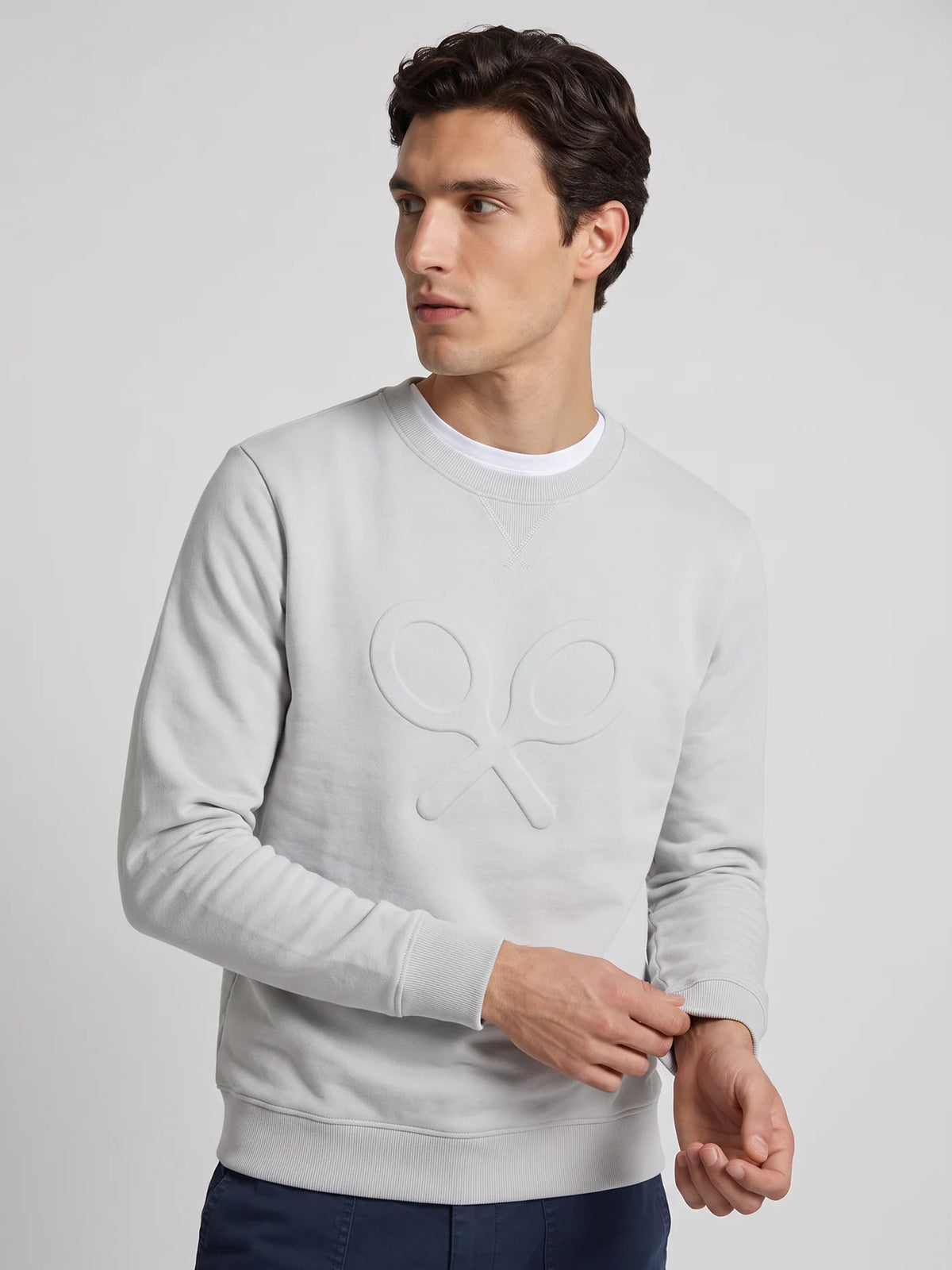 Silbon sudadera gris logo relieve. EspritCalafell