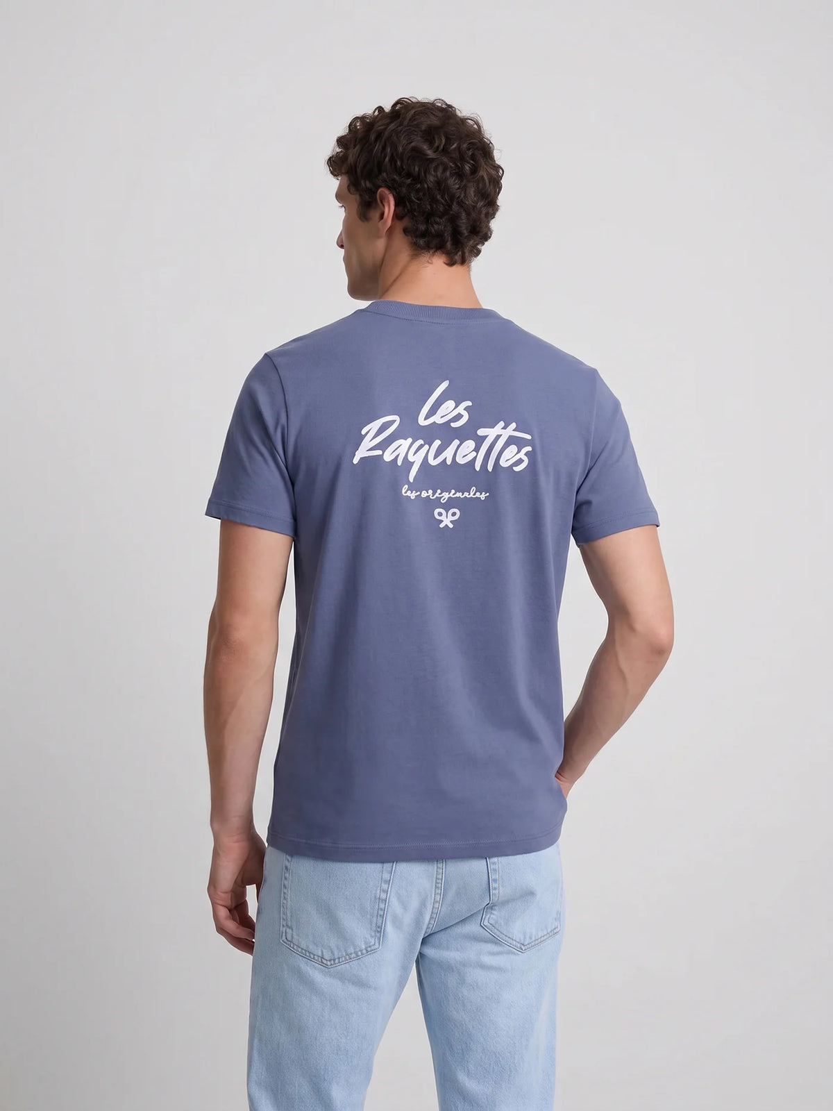 Silbon camiseta azul indigo les Raquettes. EspritCalafell