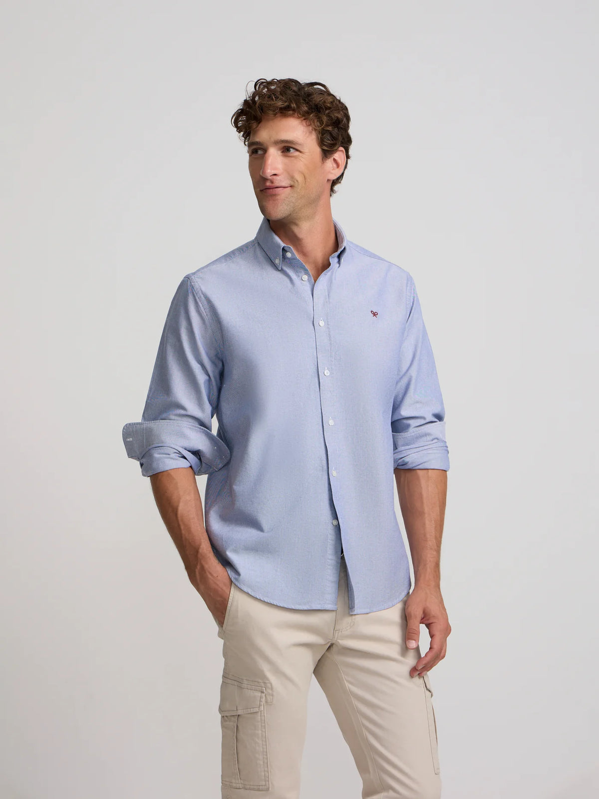 Silbon camisa vestir oxford navy. EspritCalafell