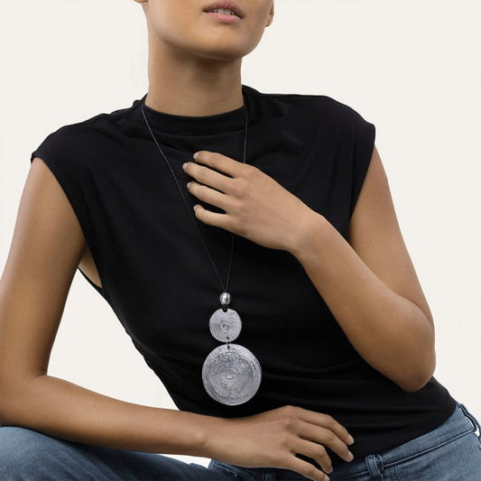 COLLAR DE HILO AJUSTABLE REDOND GRABADO