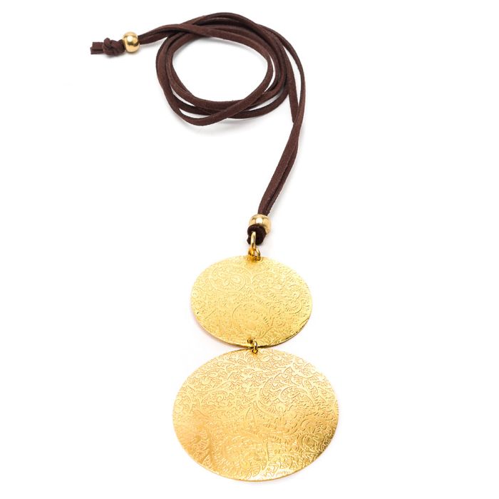 COLLAR DE HILO AJUSTABLE DE 2 DISCOS