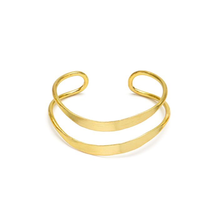 BRAZALETE ABIERTO DE LINEAS ONDULADAS