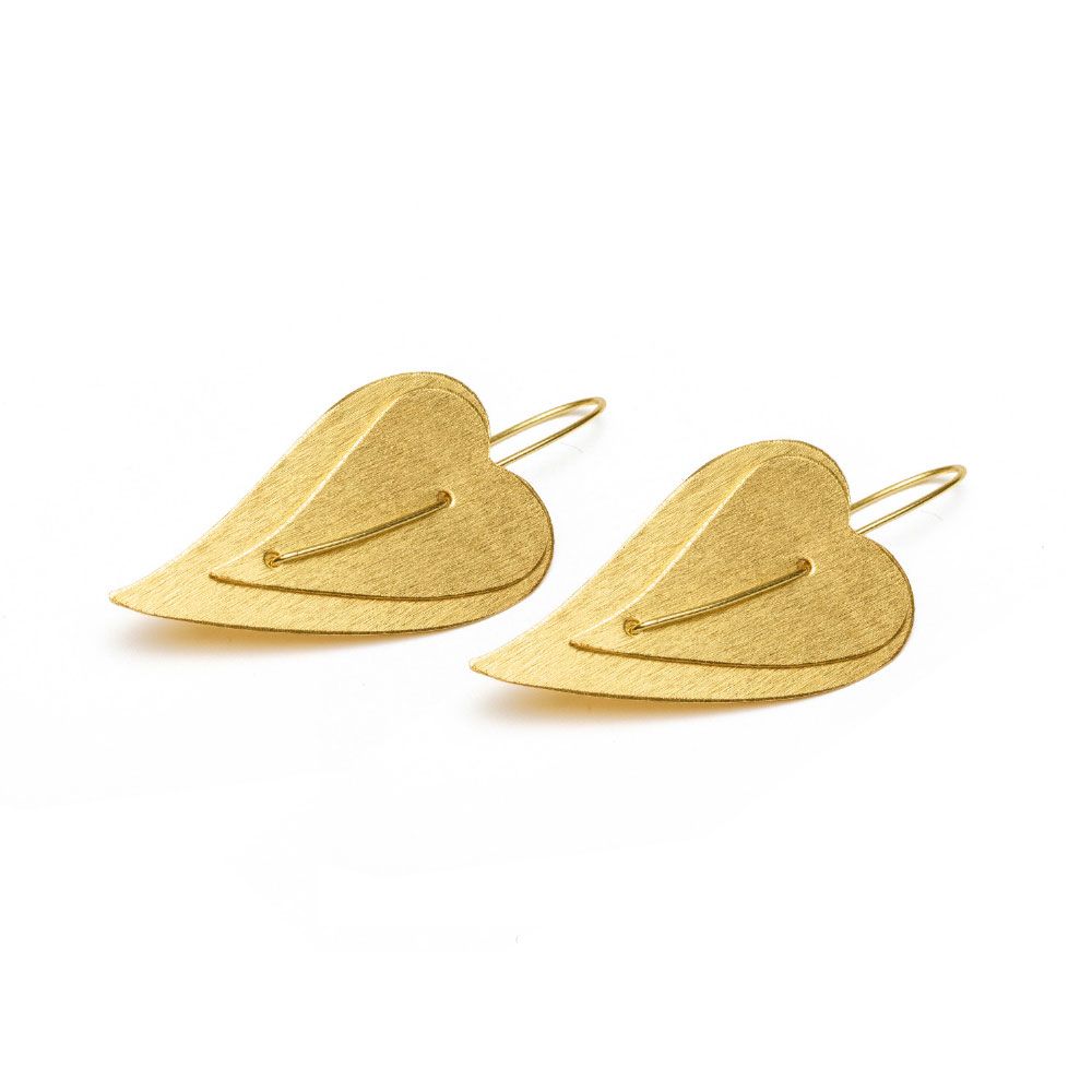 PENDIENTES CON FOEMA DE CORAZON IRREGULAR