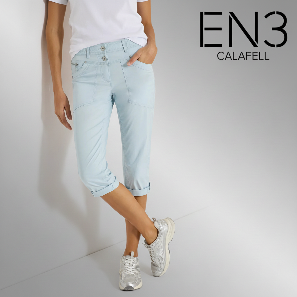 CECIL PANTALON PIRATA CELESTE