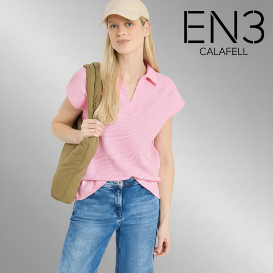 EN3CALAFELL POLO BICOLOR CUELLO PICO CECIL