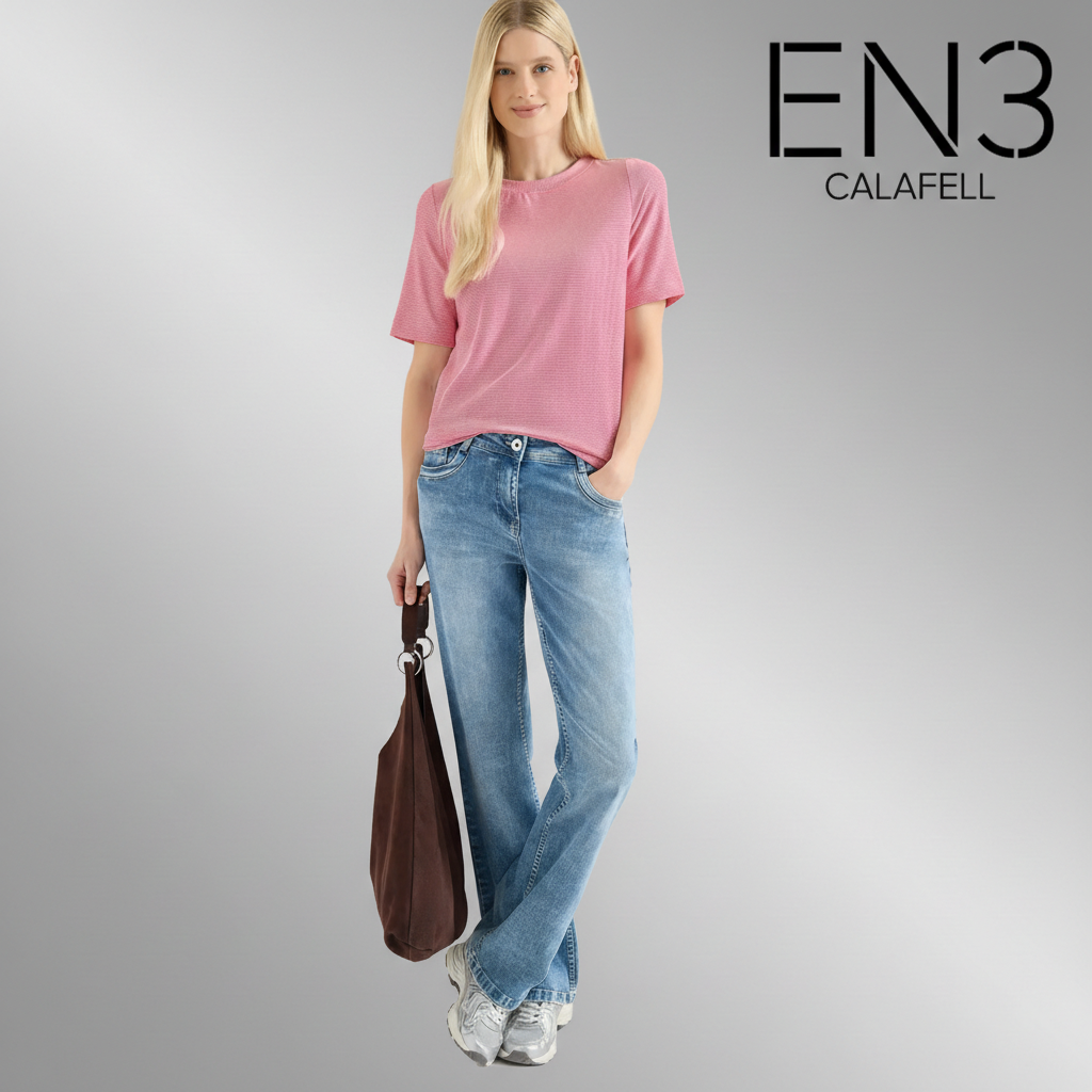 EN3CALAFELL CAMISETA RAYAS ROSA CECIL