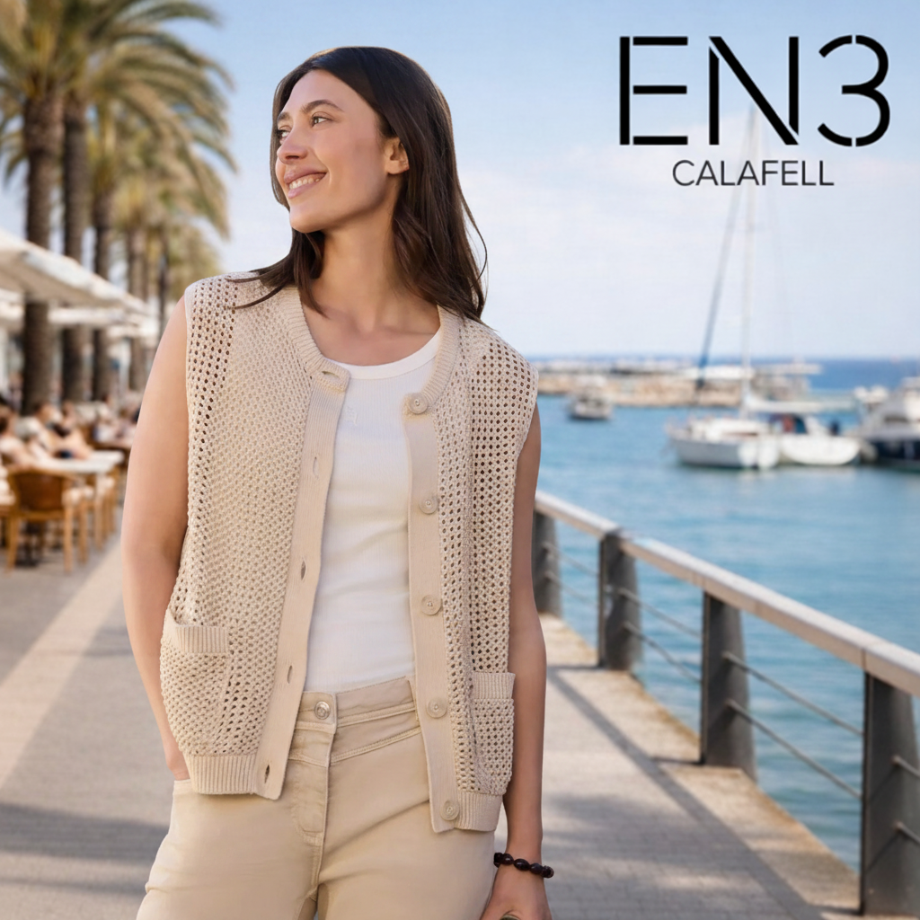 CECIL CHALECO DE PUNTO BEIGE