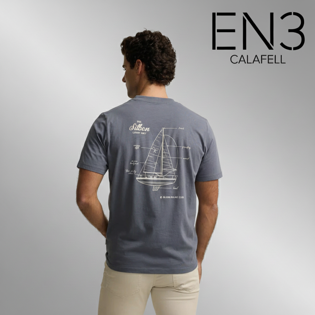 SILBON CAMISETA DE ALGODON CON PRINT EN ESPALDA
