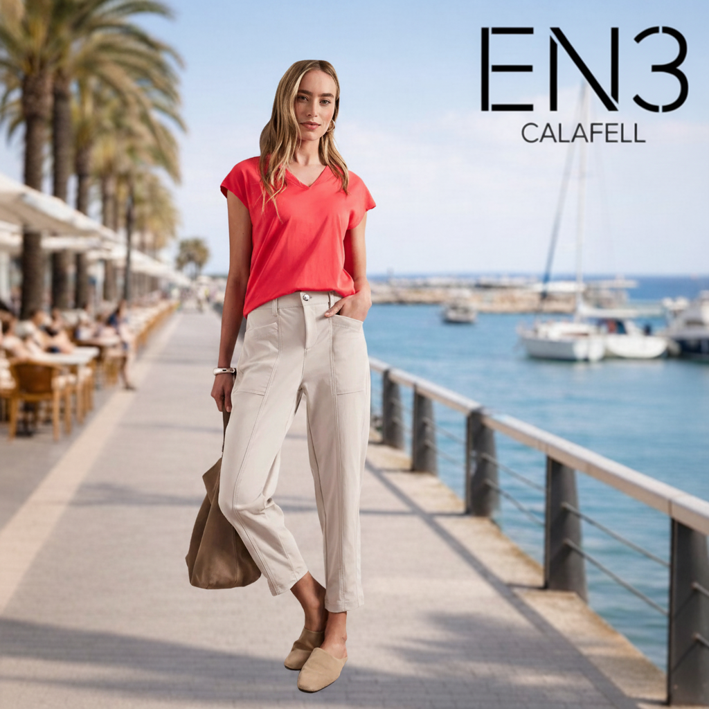 STREET ONE PANTALON ELASTICO CINTURA ALTA