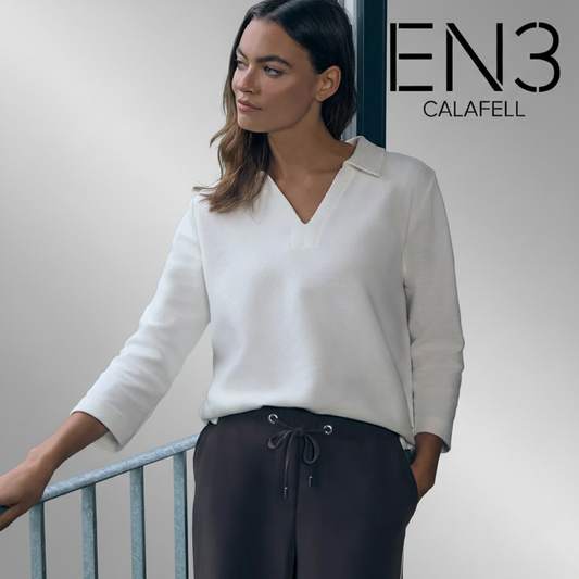 EN3CALAFELL BLUSA TEXTURIZADA BLANCA CECIL