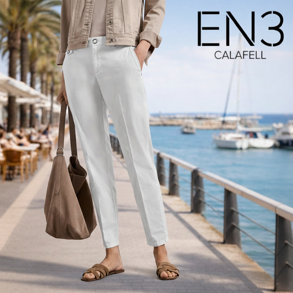 CECIL PANTALONES CHINO ELASTICO BLANCO